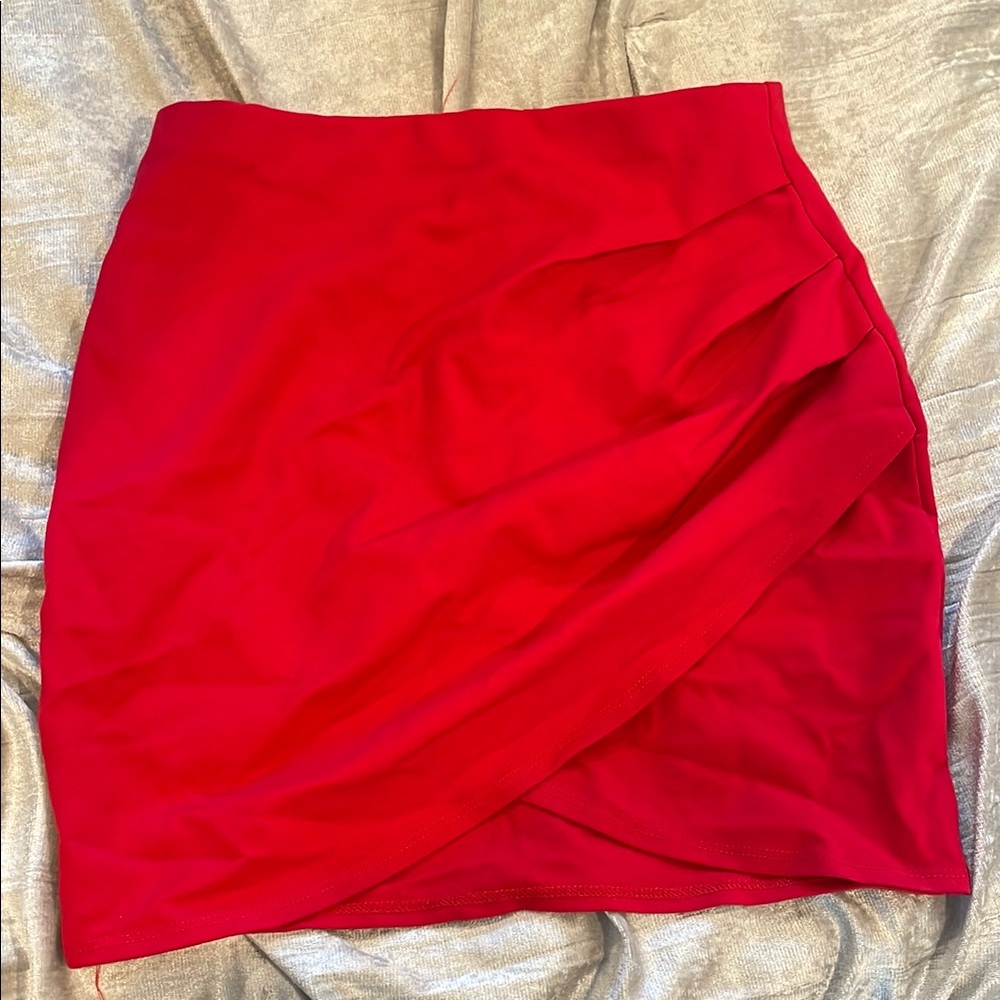Elegant Red Women's Skirt